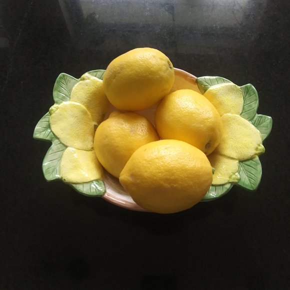 Vintage Fitz and Floyd Fruit Basket Weave Lemon bowl - Picture 2 of 15